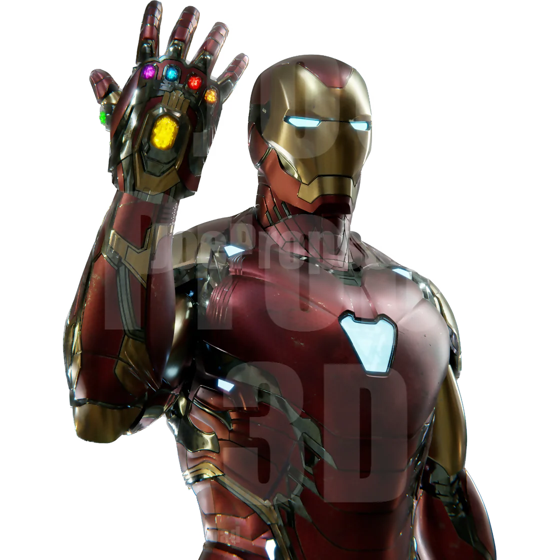 3D Printable Infinity Gauntlet STL File - JP3D - Image 2