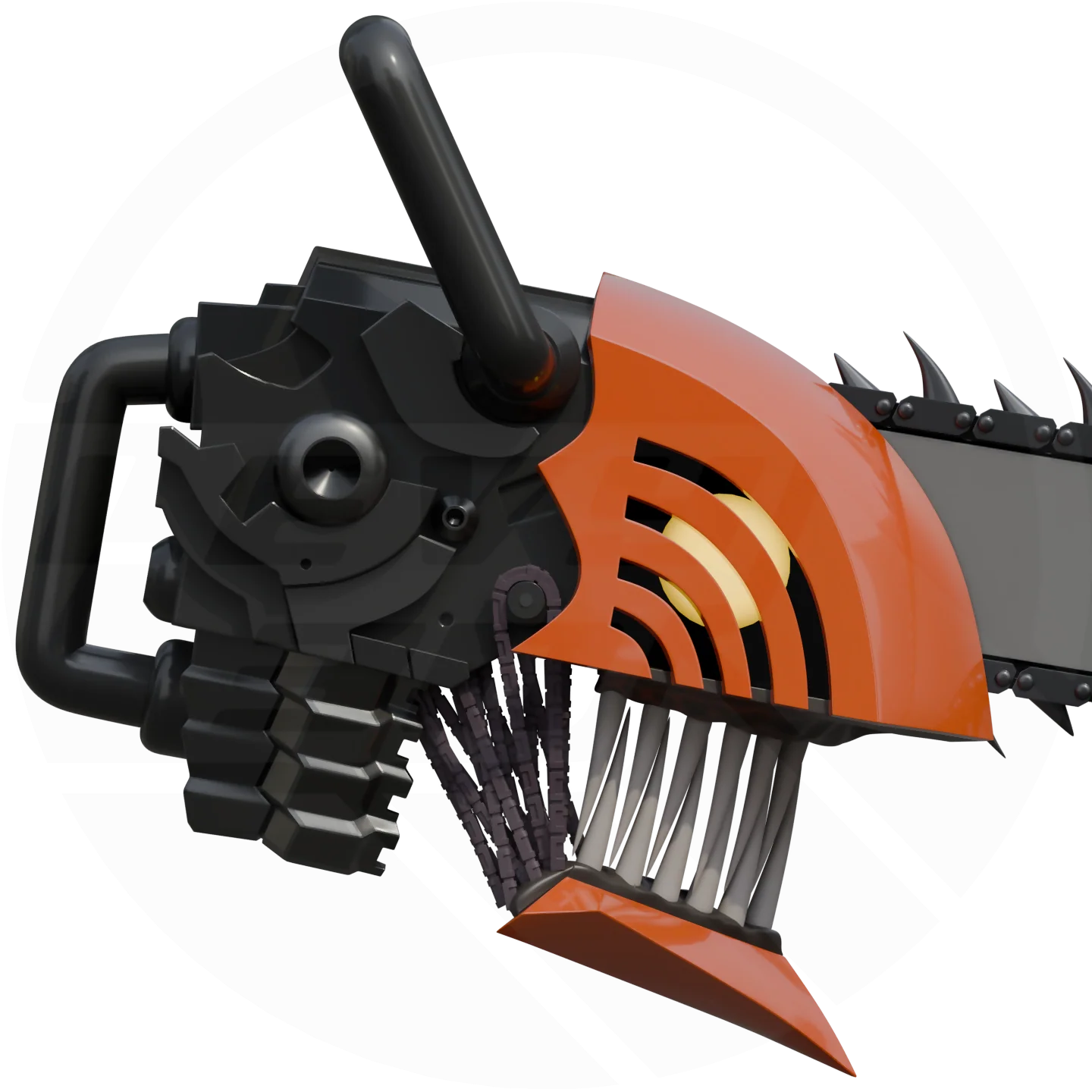 Chainsaw Guy Helmet 3D Model - Image 4