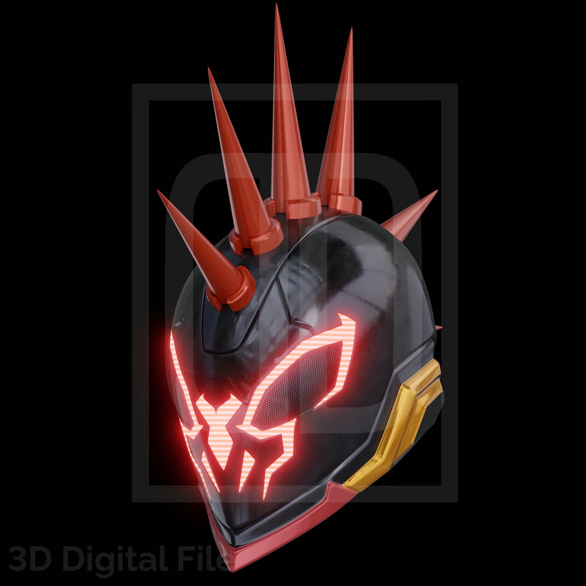 Cyber Spider Hero Punk 2099 Helmet - MR Game 3D Model - Image 3