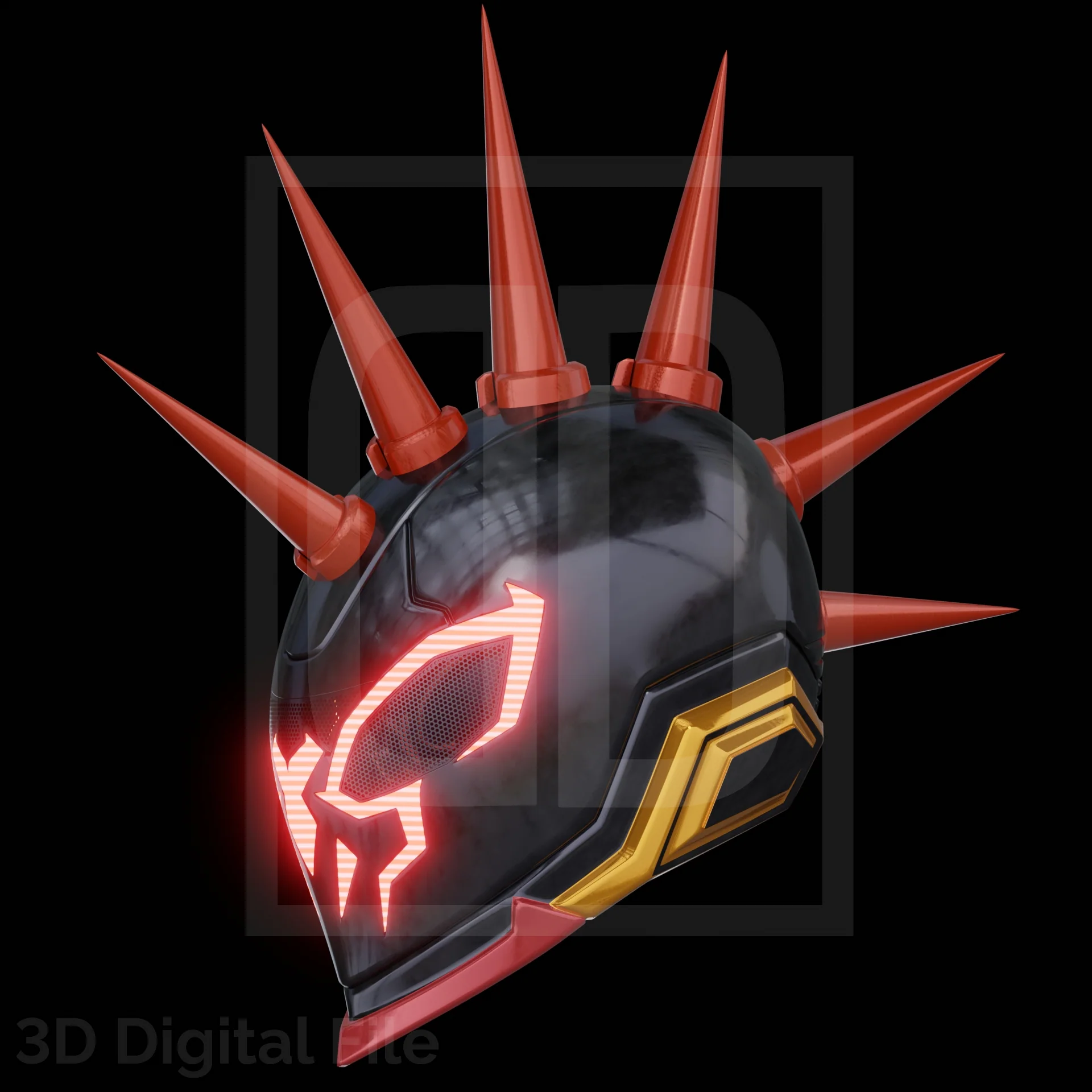Cyber Spider Hero Punk 2099 Helmet - MR Game 3D Model - Image 4