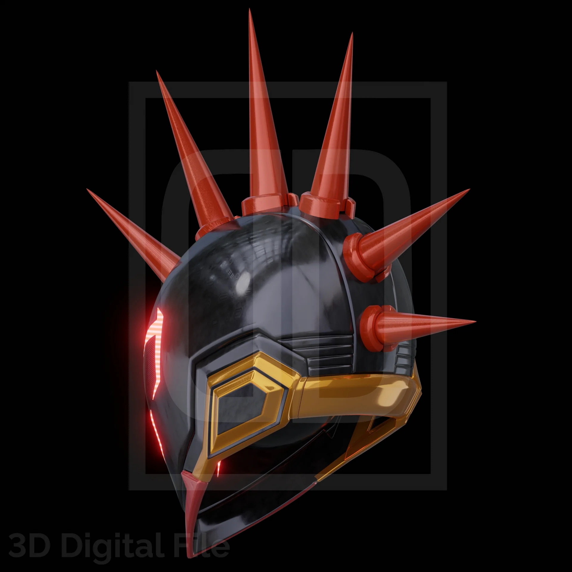 Cyber Spider Hero Punk 2099 Helmet - MR Game 3D Model - Image 5