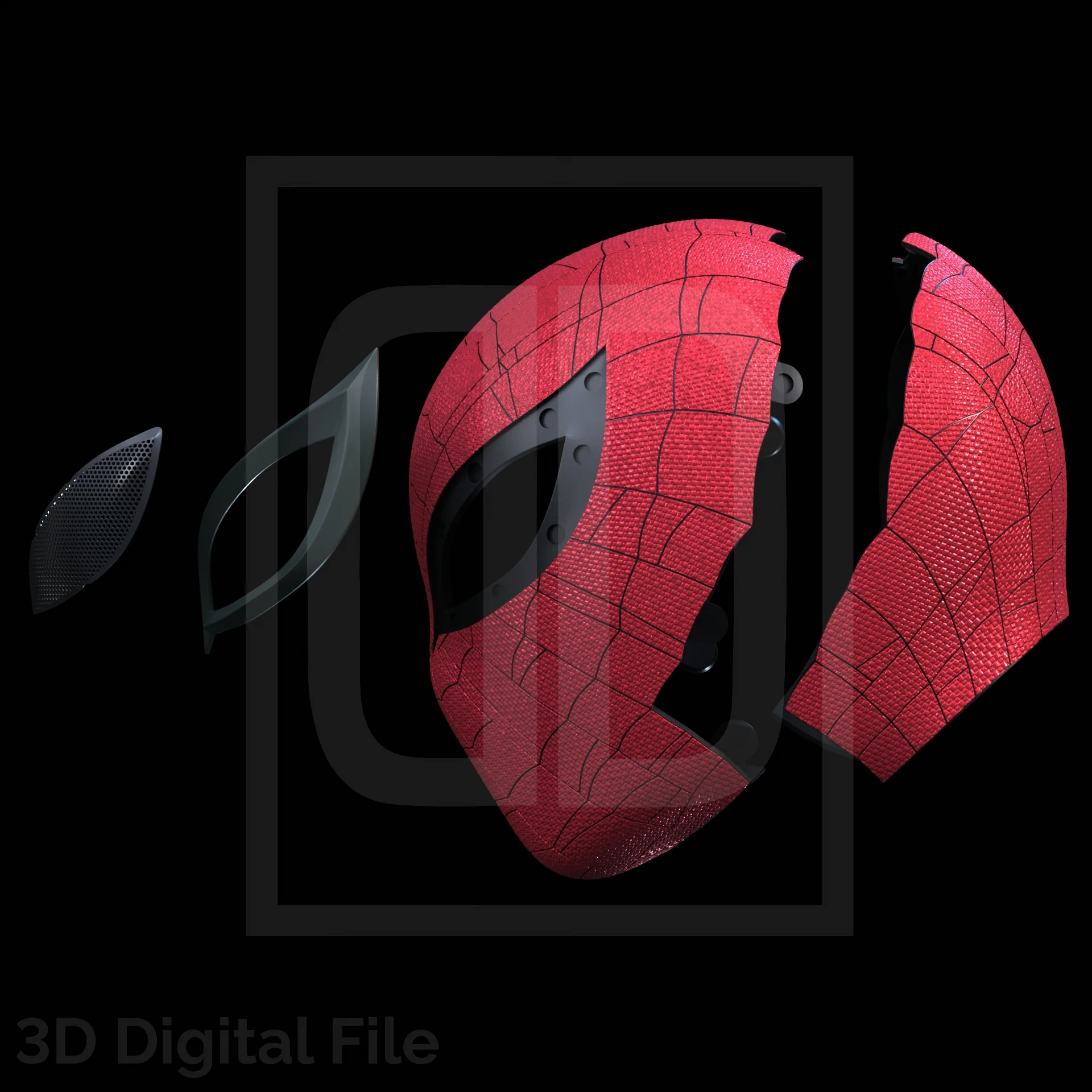 Superior Spider Hero Textured Mask - SM2 PS5 3D Model - Image 2