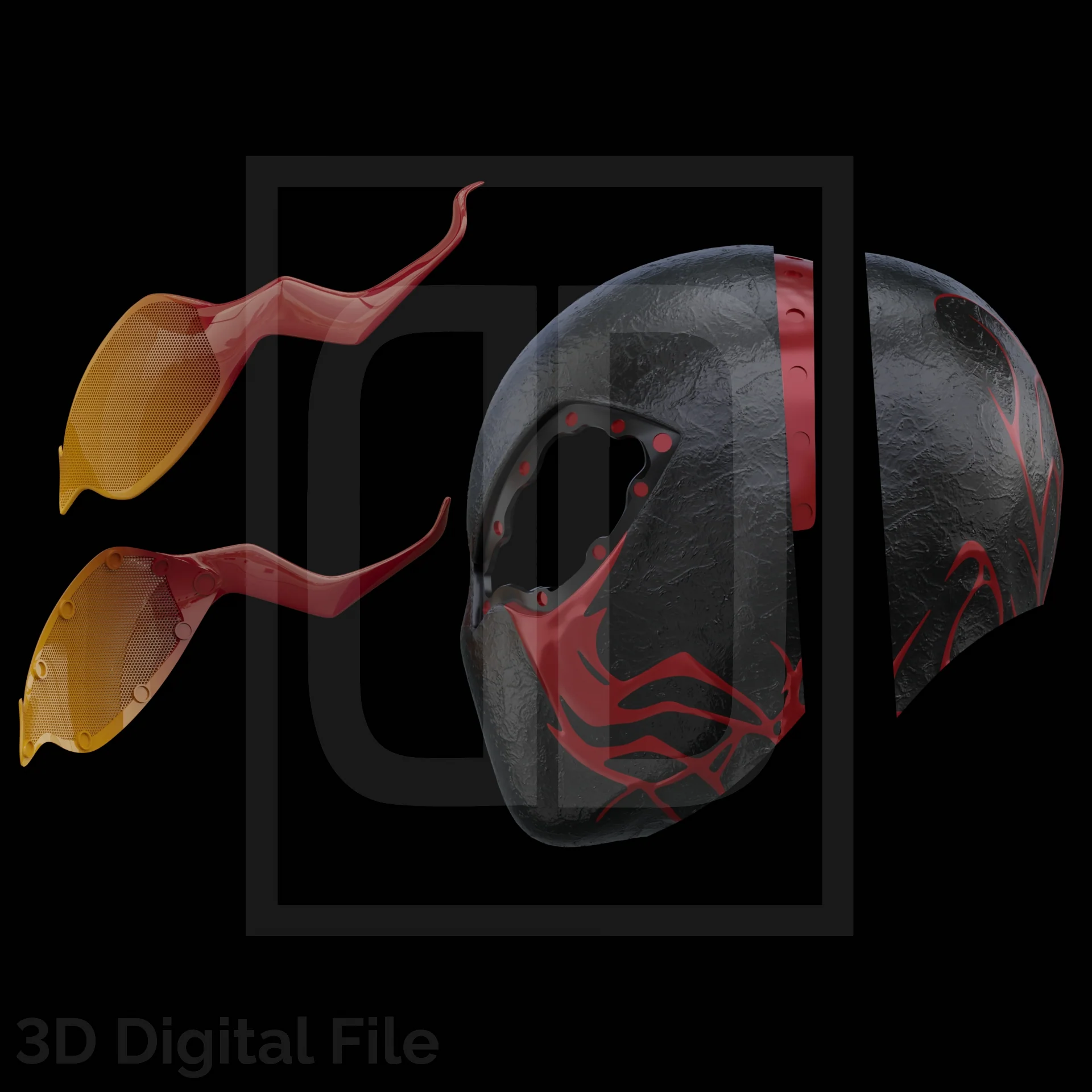 Spider Hero Masacre Black Mask - SM2 PS5 3D Model - Image 2