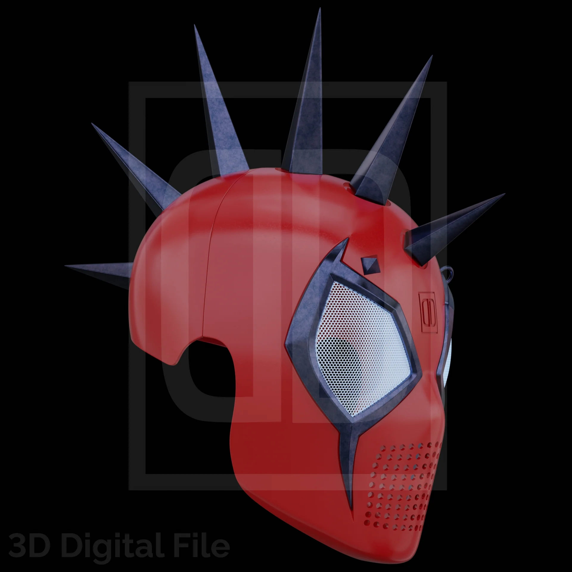 Spider Hero Punk Champion Faceshell - 3D Model - Image 7