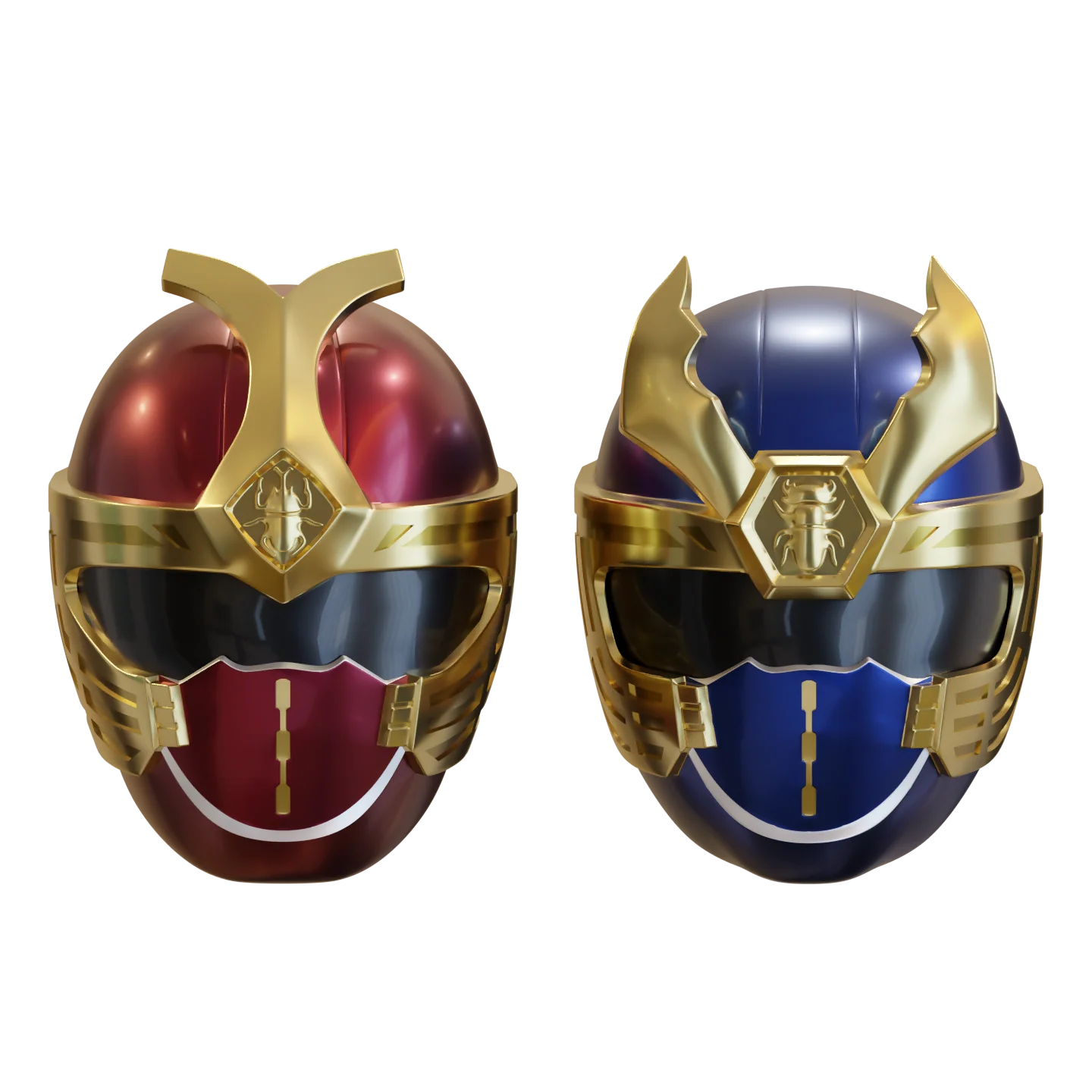 Crimson Thunder Ranger Helmet 3D Model - Image 5