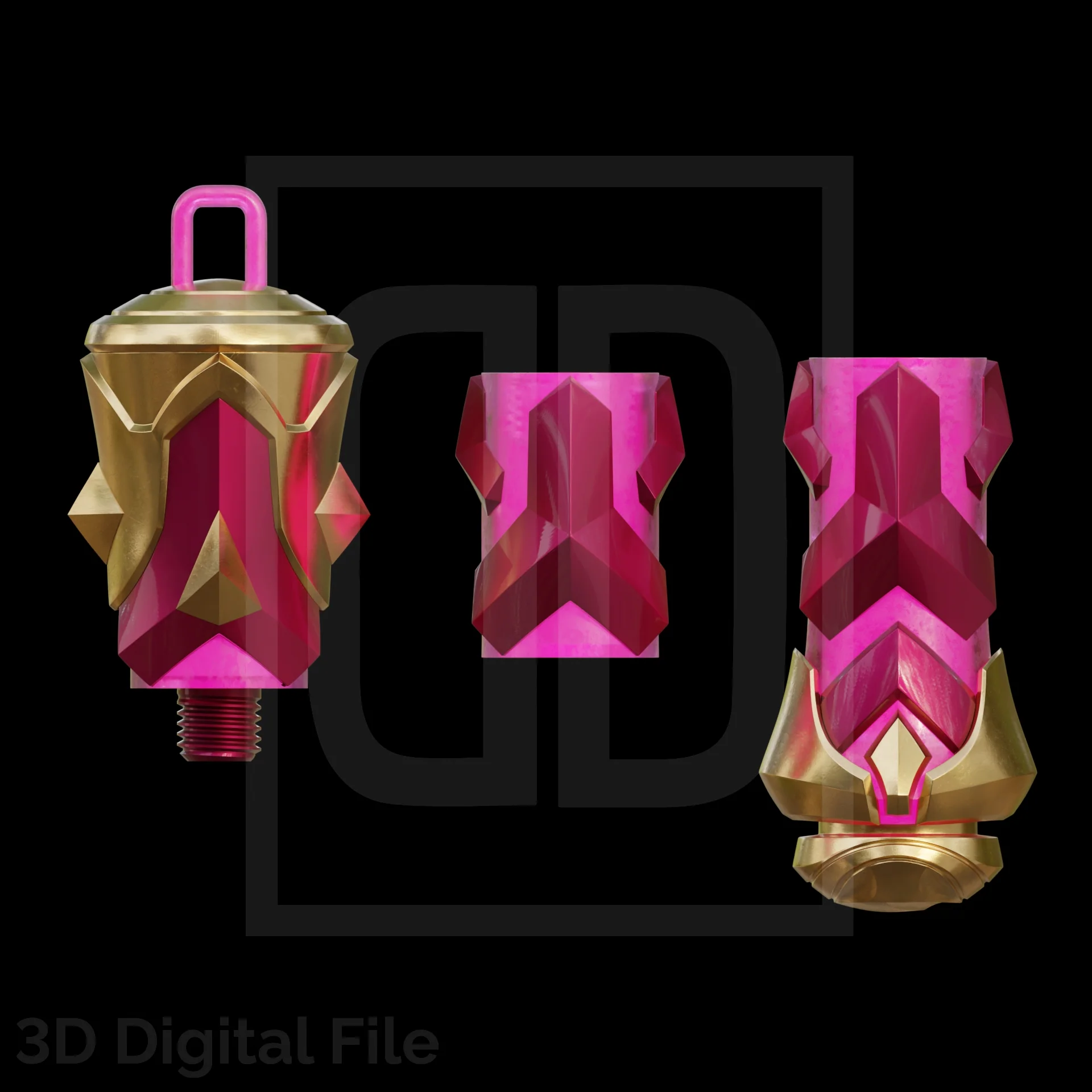 Devil Nunchakus Modular - MR Game 3D Model - Image 2