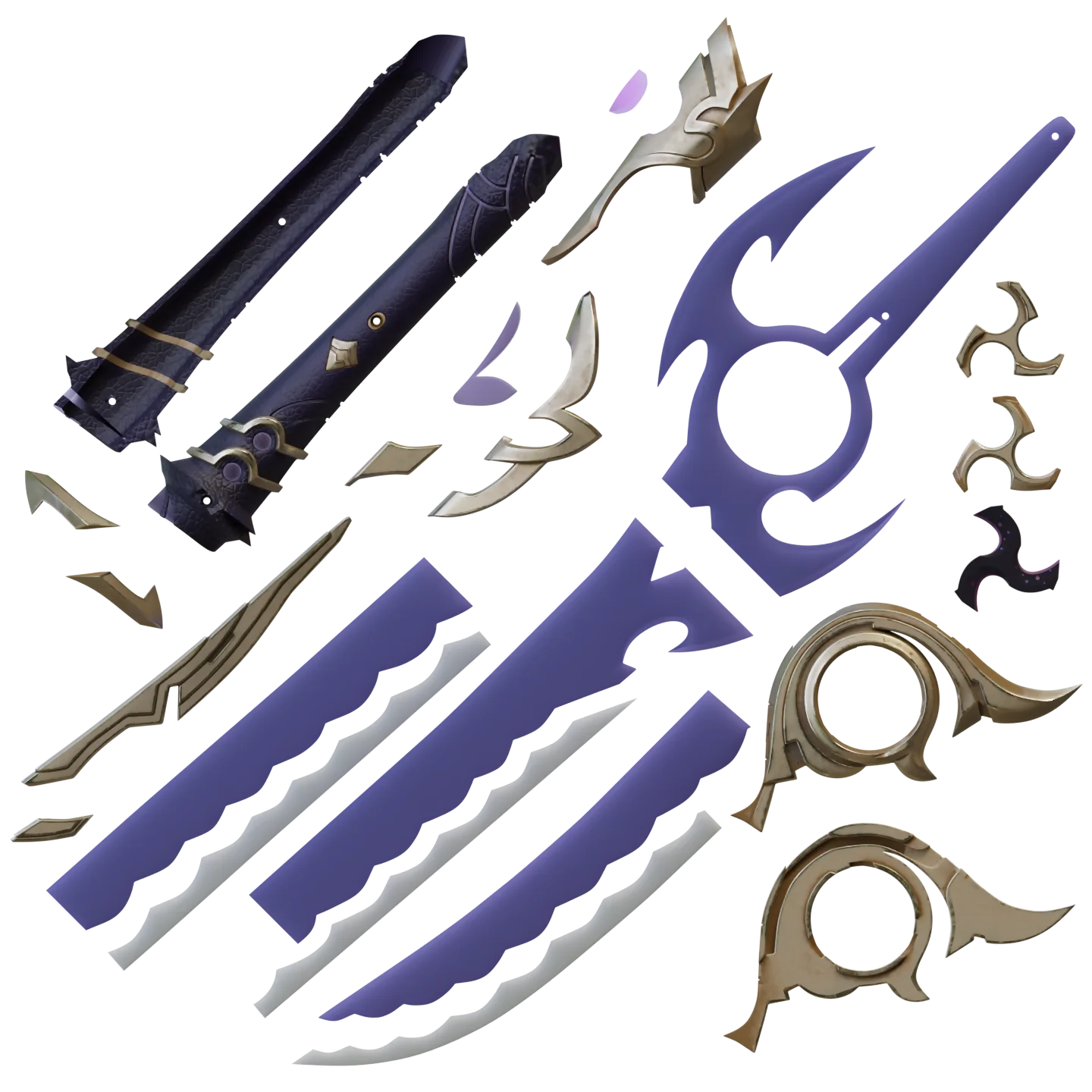 Genshin Impact Mistsplitter Reforged Sword 3D Print Model - Image 2