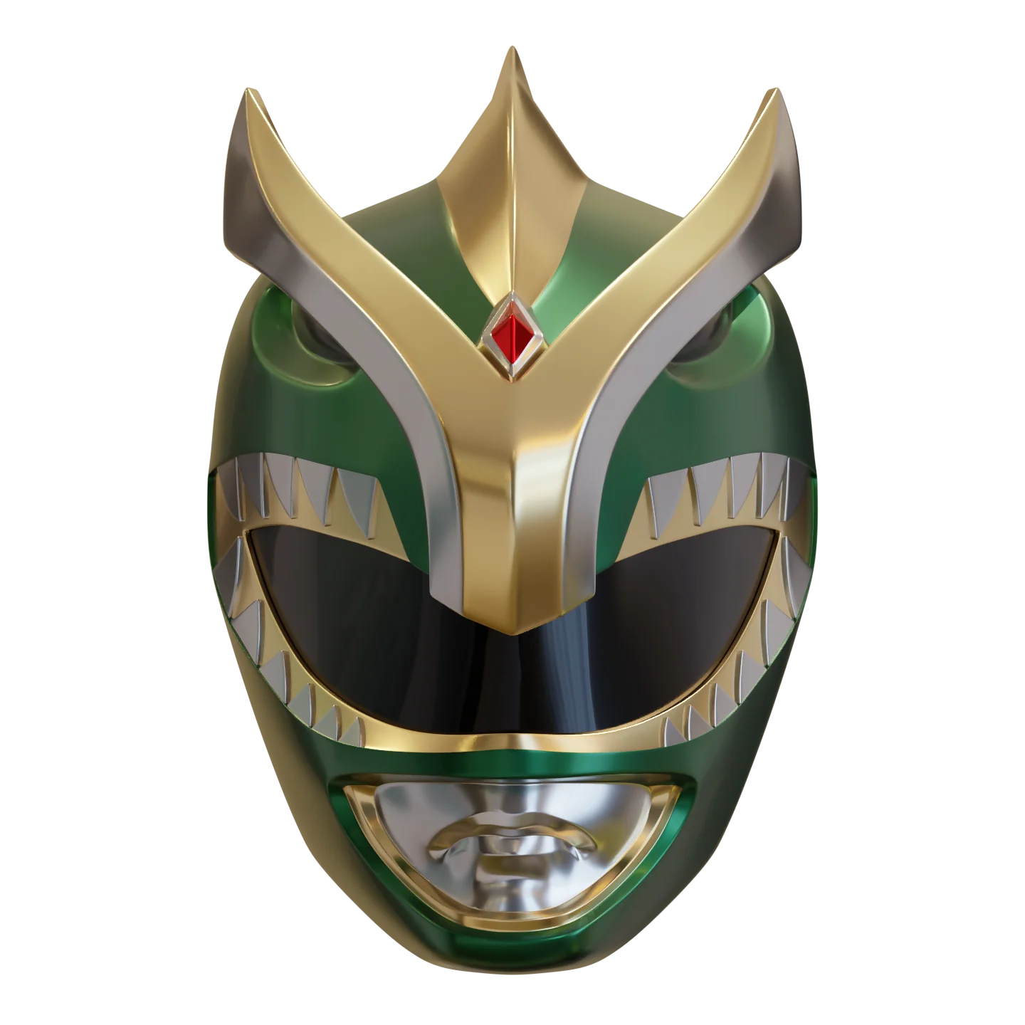 Green Ranger V2 Helmet 3D Model
