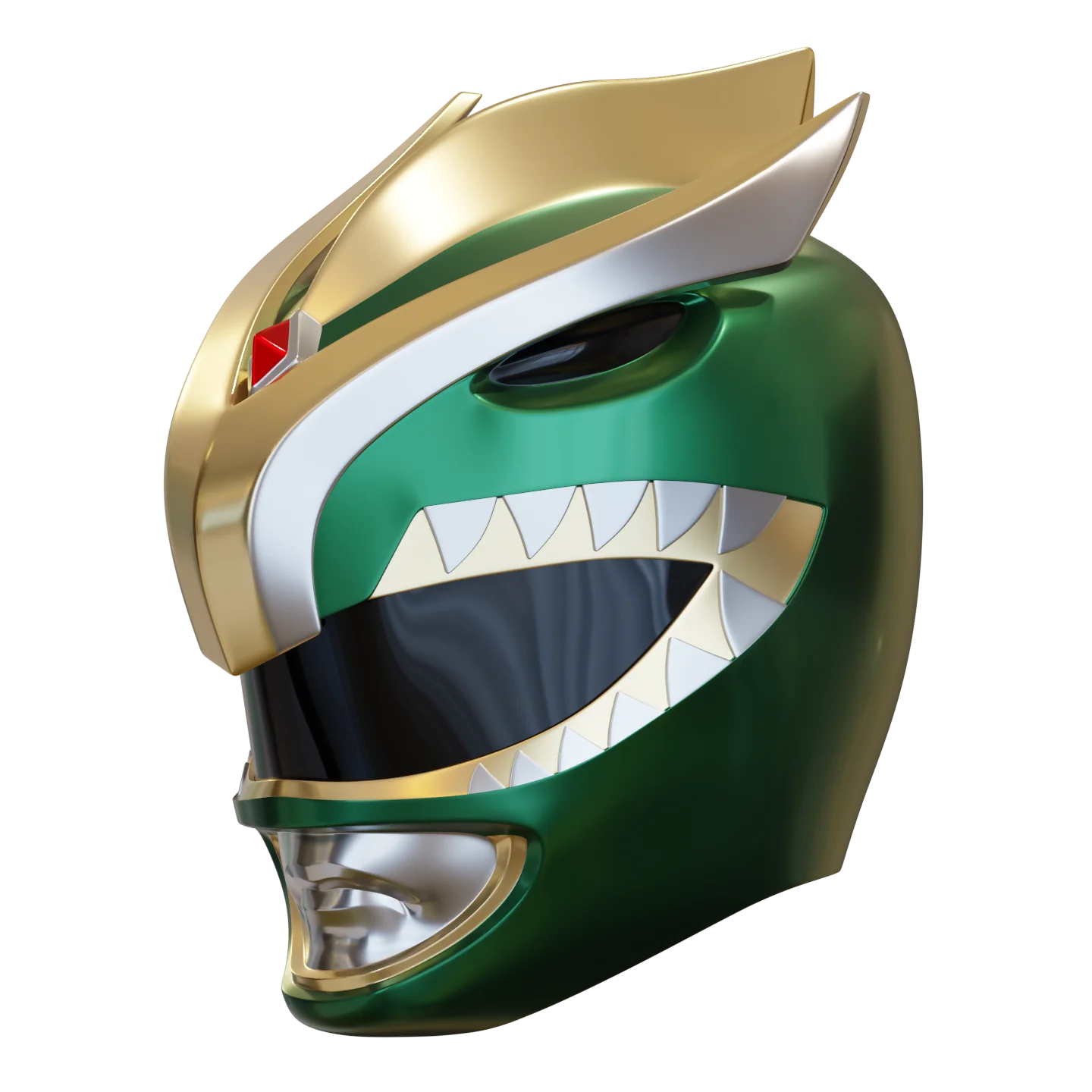 Green Ranger V2 Helmet 3D Model - Image 2