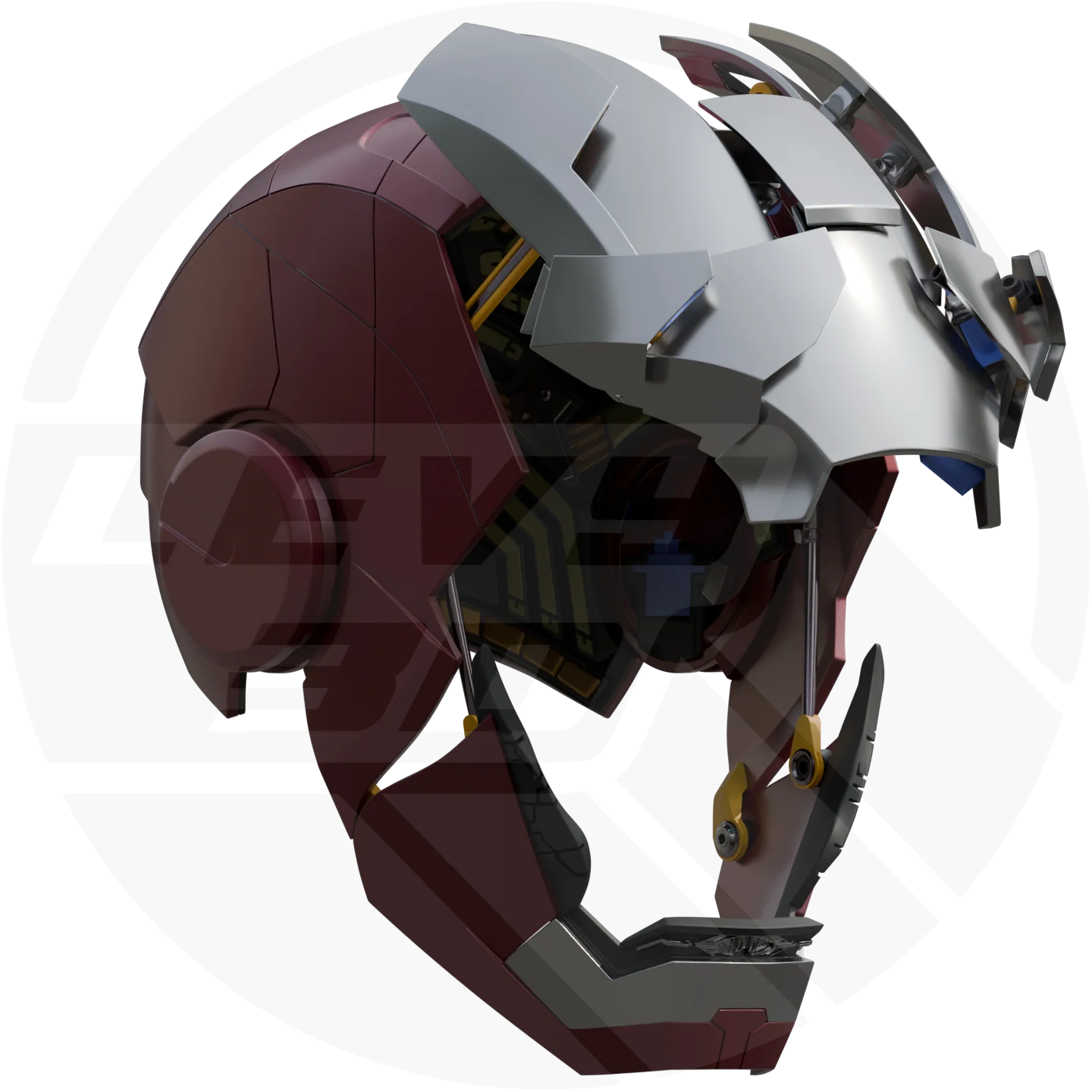 Iron Mk5 segmented faceplate 3D model - Image 2