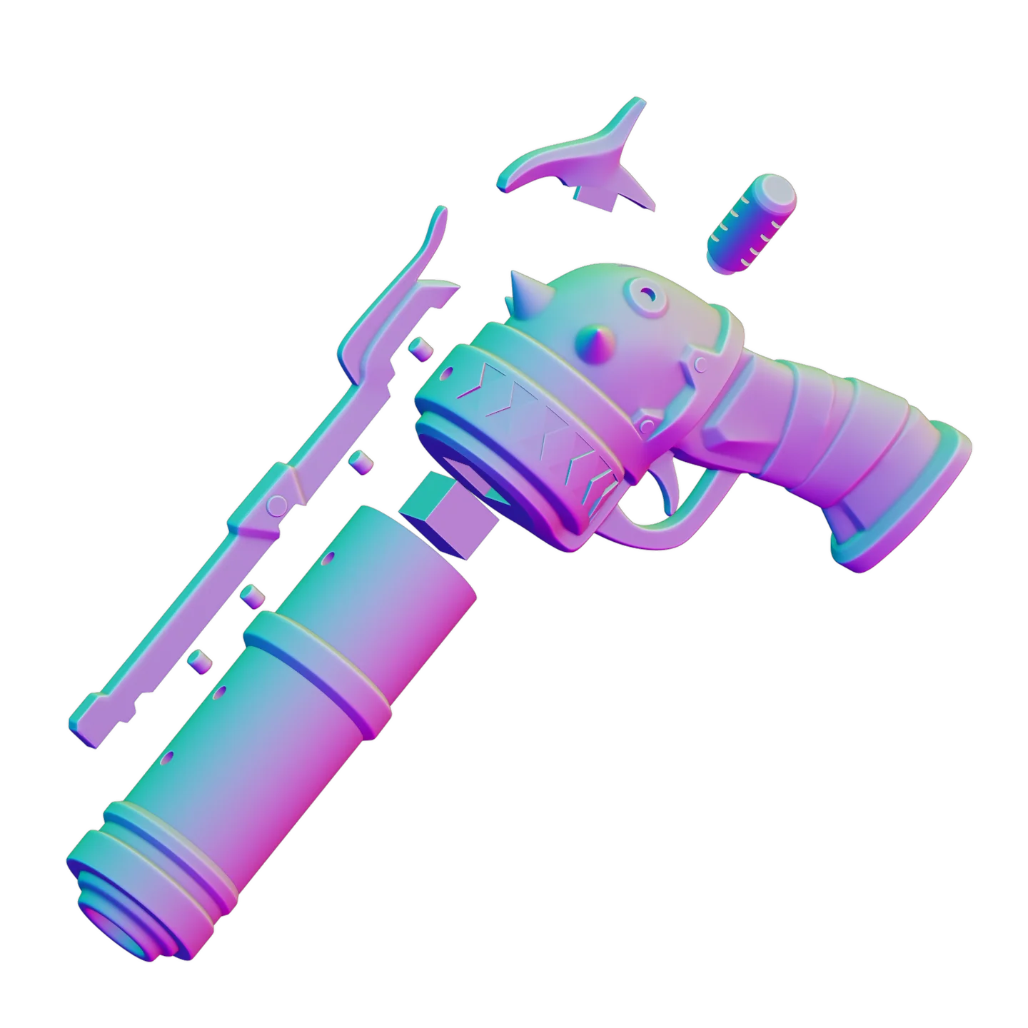 Jinx Zap Zap Pistol Arcane 3D Model - Image 2