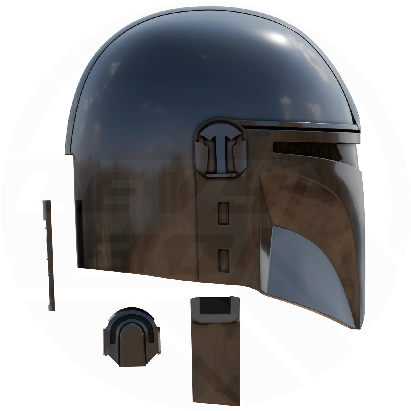 Mando Helmet 3D Model - Image 6