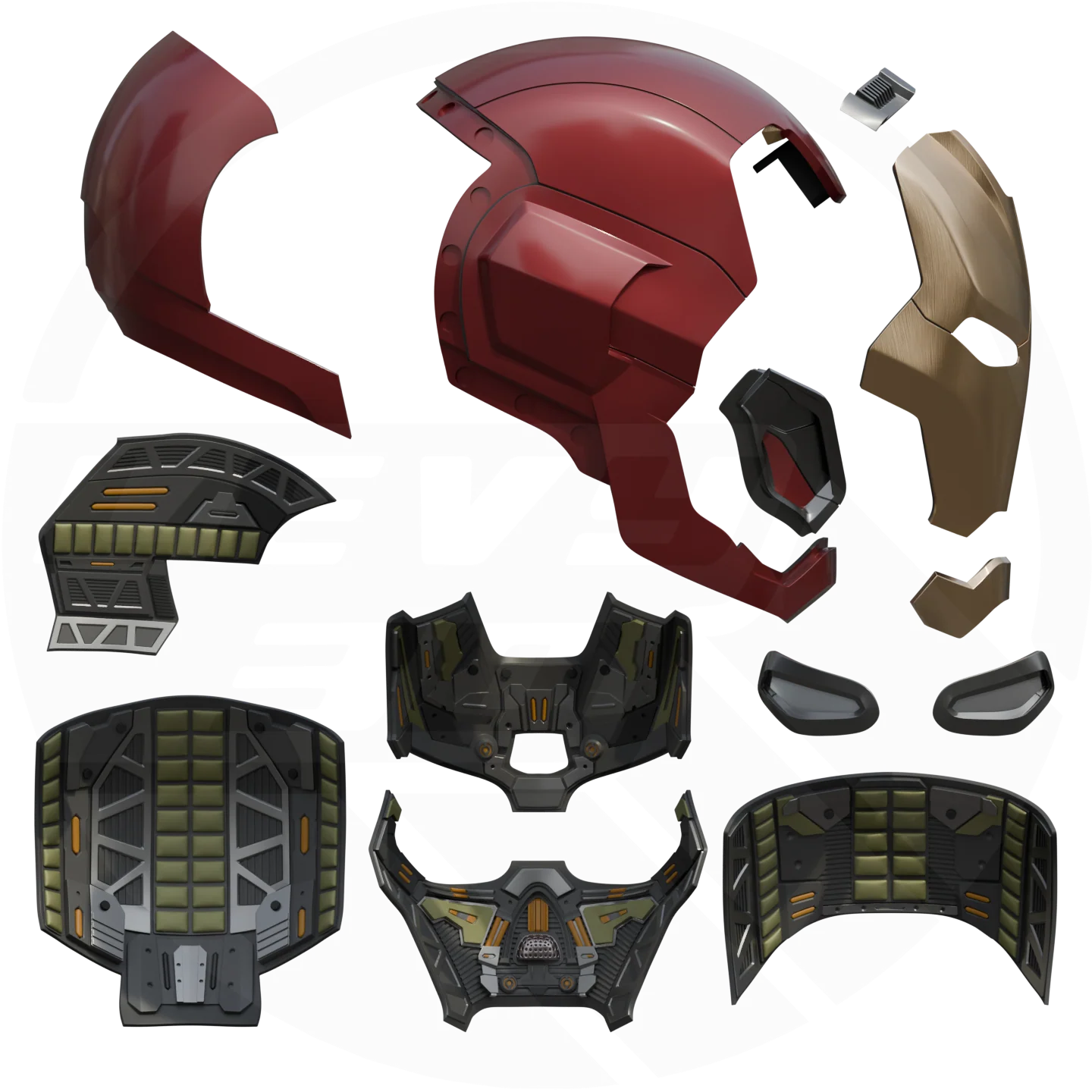 mk45 Helmet Motorized With Full Interior 3D Model - Image 11