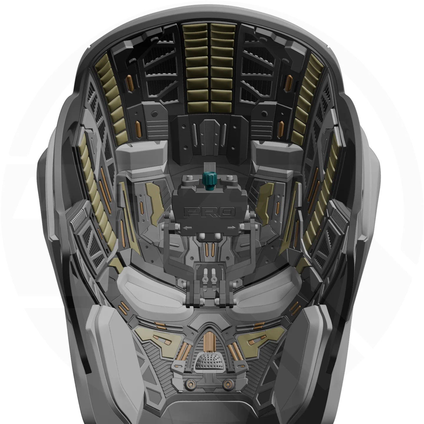 mk45 Helmet Motorized With Full Interior 3D Model - Image 12