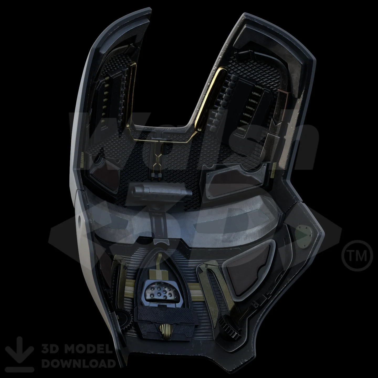Motorized Mark 2 V4 Helmet 3D Print Model - Image 4