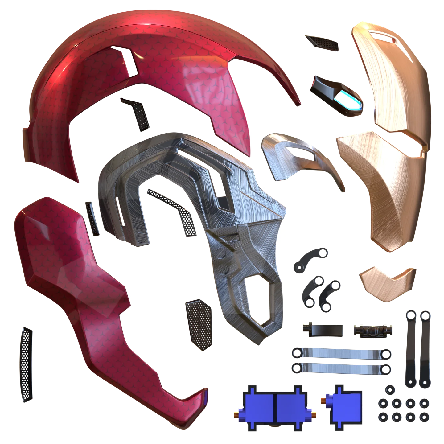 Motorized Mark 80 V3 Helmet 3D Print Model - Image 2