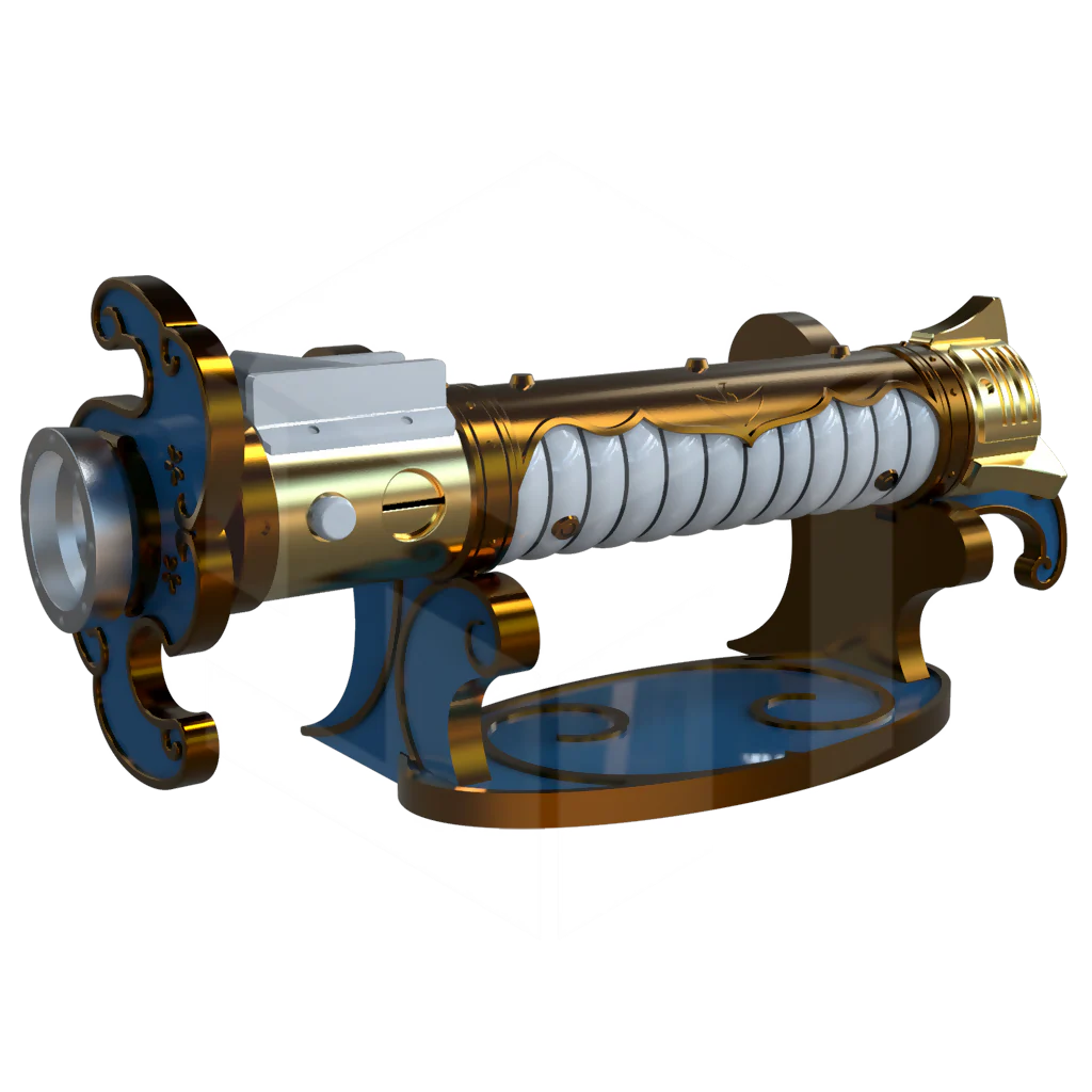 Ornament laser sword hilt with stand