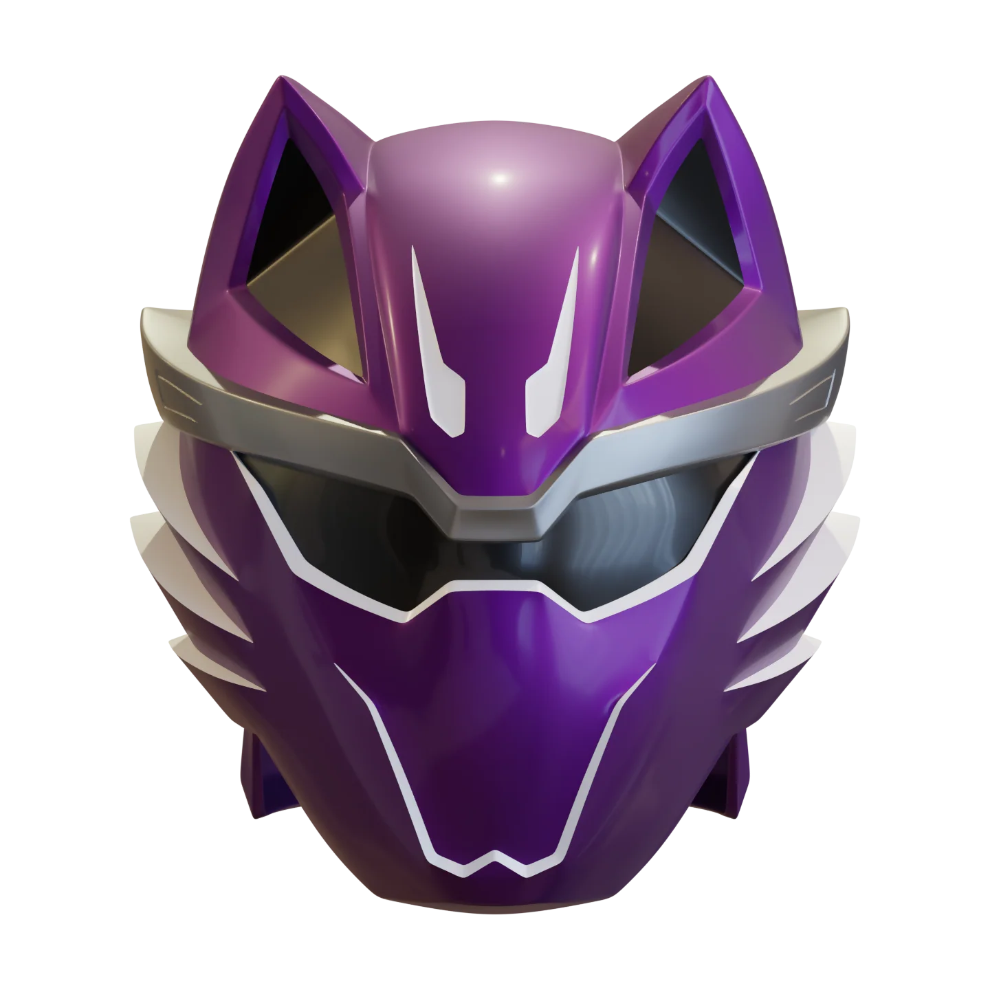 Purple Wolf Ranger Helmet 3D Model