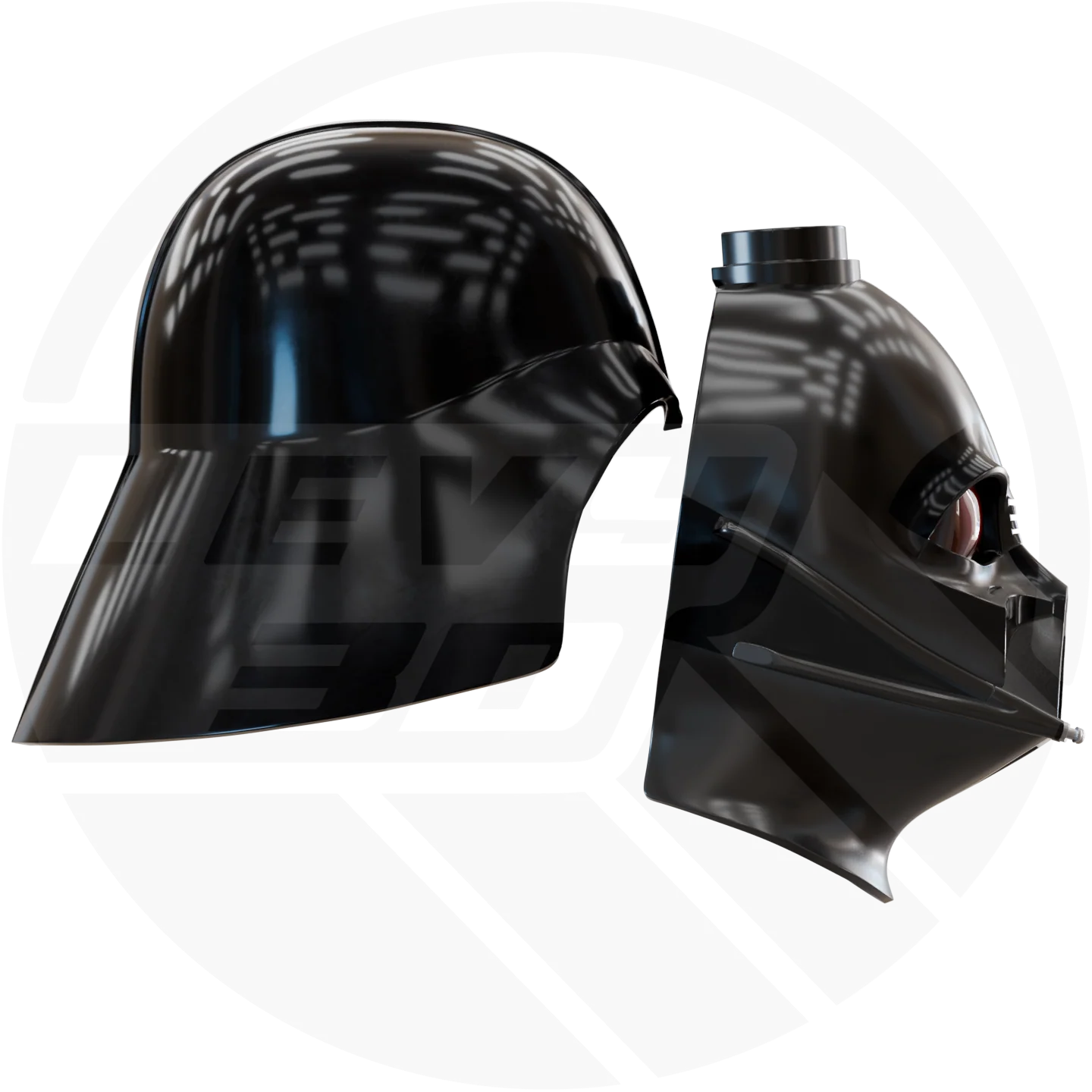R1 Dark Space Wizard Helmet 3D printable Model - Image 2