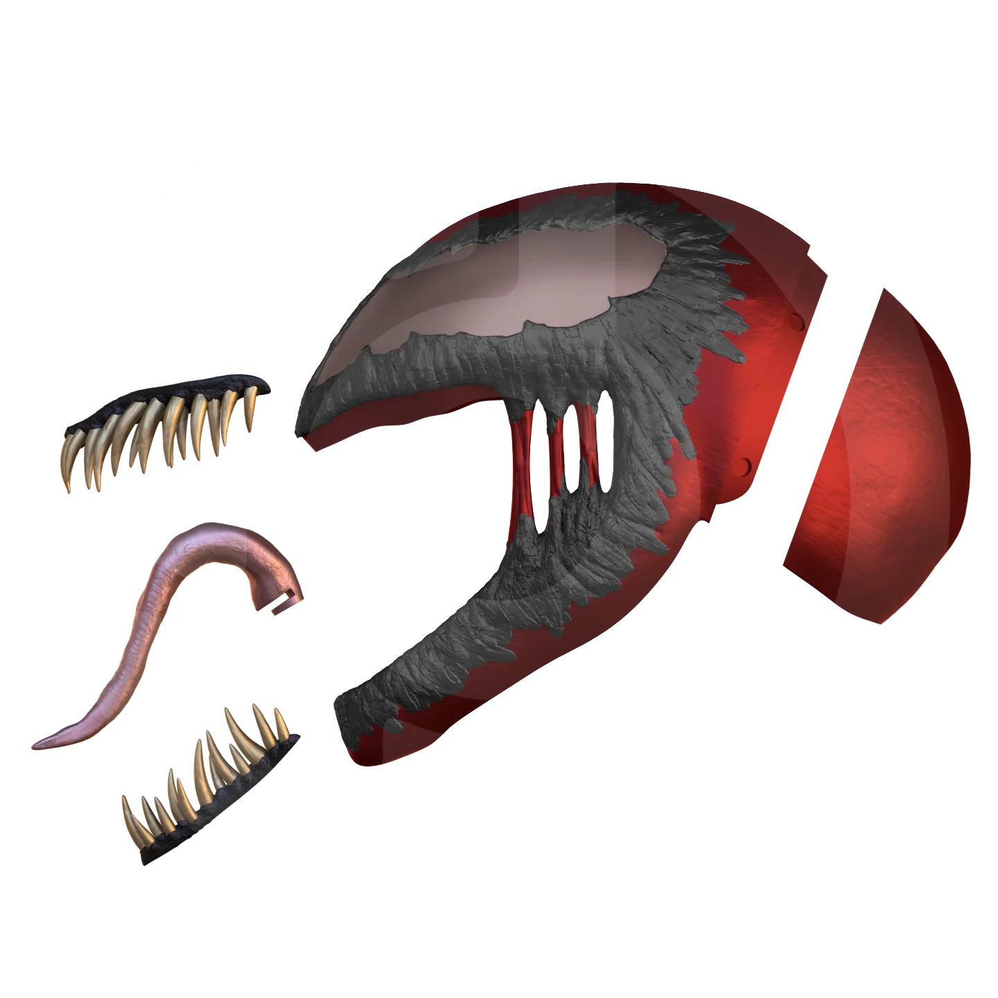 Red Symbiote Villain Helmet File - Image 2
