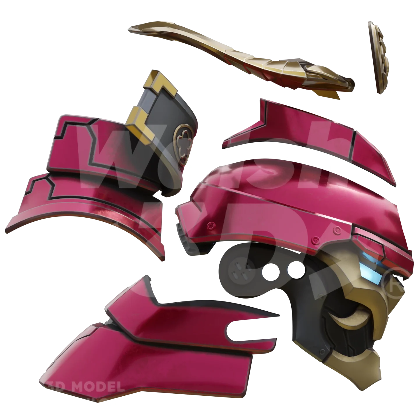 Samurai Iron Rival Helmet [3D Print Model] - Image 2