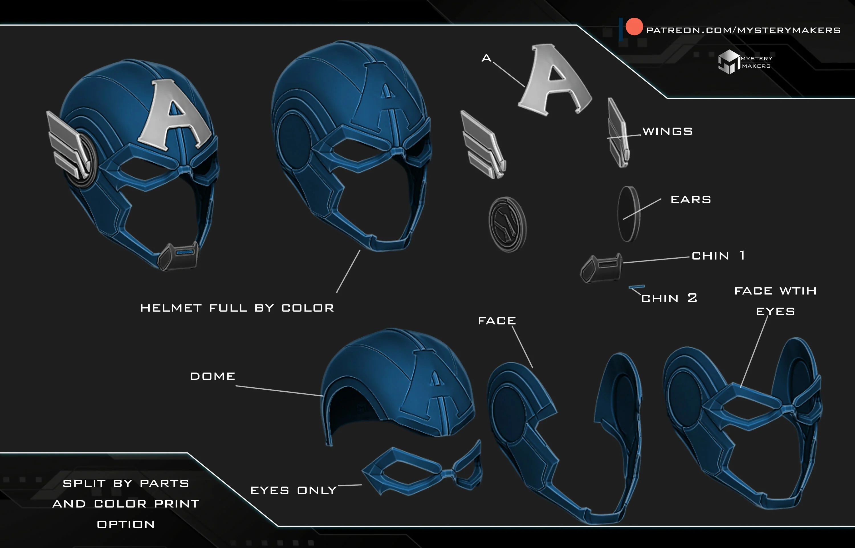 Sci fi soldier helmet - Image 2