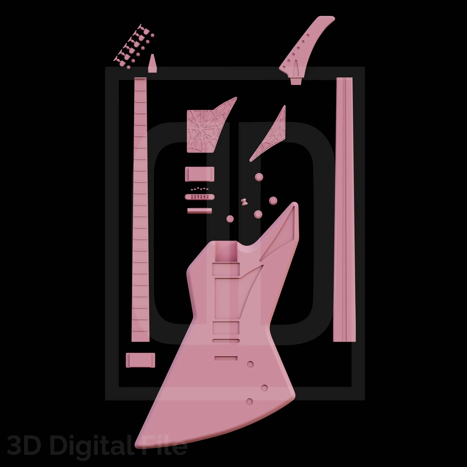 Webslinger Punk 2099 Guitar - MR Game 3D Model - Image 2