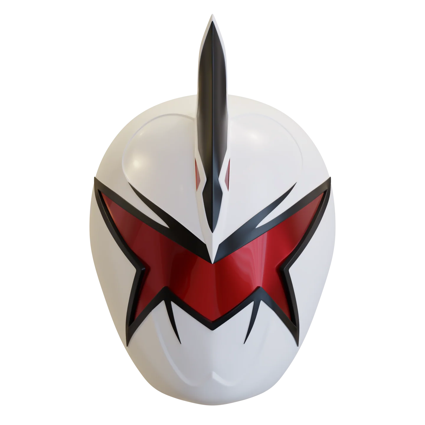 White Dino Ranger Helmet 3D Model