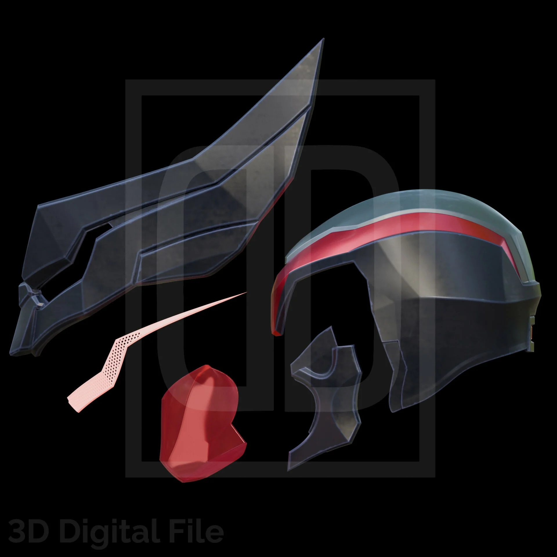 Wolf Berserk 2099 Helmet - MR Game 3D Model - Image 2