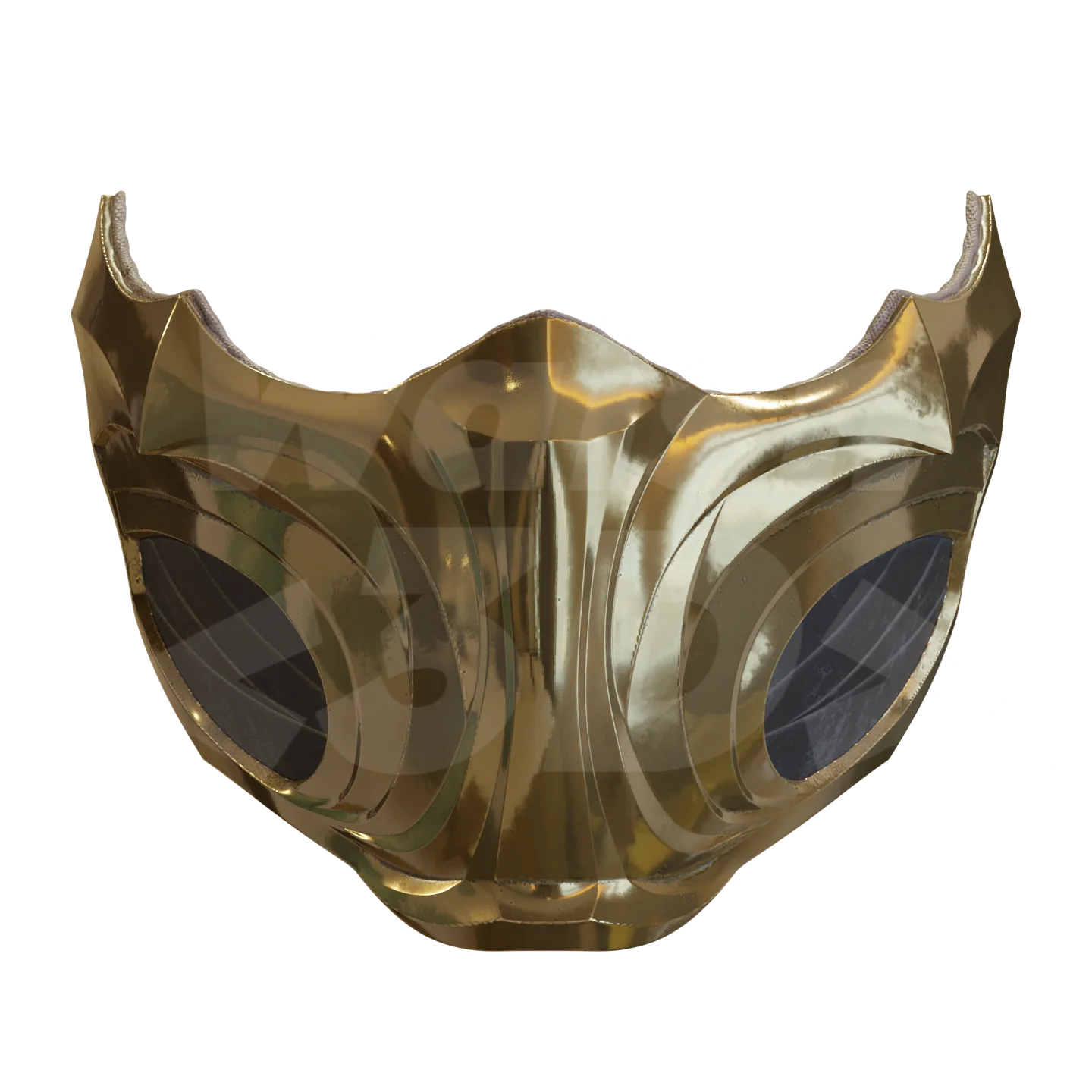 Yellow Fighter Mask 3D Print Model